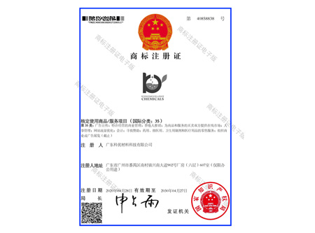 CHEMICALS SCIENCE&EXCELLENCE+图形第35类-商标注册证